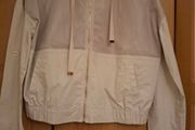 Gray summer city jacket with hoodie