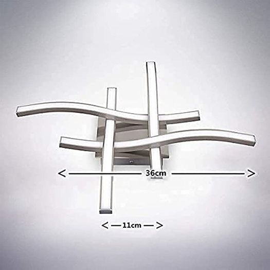 LED Ceiling Light, Elegant Curved Design Ceiling Lights, 4 Built-in LED Boards, 28W Cool White Light 6000K,Modern Ceiling Fixture for Living Rooms, Bedroom, Kitchen Hallway and Bedroom,2000 Lumens (FREE POSTAGE)