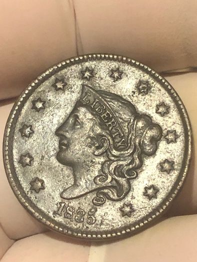 1835 Large one cent Coronet