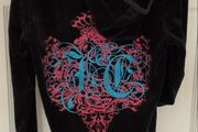 Juicy couture black logo back hoodie large
