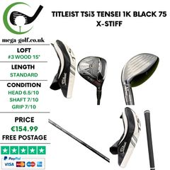 Titleist TSi3 #3 Wood 15 Degree / Tensei 1K Black 75 X-Stiff