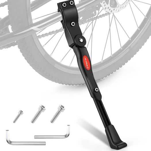 NEW SALE | Premium Bike Kickstand, Aluminium Alloy Adjustable Height Rear Side Bicycle Kick Stand, Suitable for Mountain Bike and Road Bike of 24Inch-28 Inch, Come With Allen Wrench 2PCS
