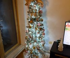 M&S 6ft Slim Snowy Christmas Tree + Lights