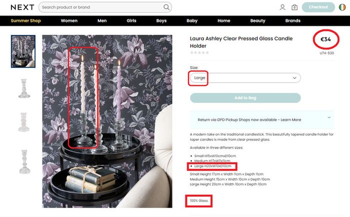 Laura Ashley Candlestick
