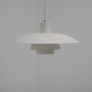 Vintage White Pendant Light PH4/3 by Poul Henningsen for Louis Poulsen, Denmark, 1970s. Image 3