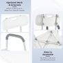 Shower Chairs for Elderly, Wide Frame Shower Stool with Anti-Skid Rubber Feet, Shower Seat with Adjustable Back and Armrest for Mobility, Maximum Load 120kg (FREE POSTAGE) Image 5