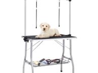 main image for ad Adjustable Dog Grooming Table with 2 Loops and Basket