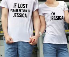 Funny Presonalised Couple T-shirts  Tops Tees For Valentines Day Gift Present