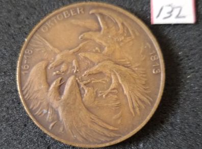 German Commerative bronze medal, 1913,,WW1, 1914 /1918,, Battle Of Leipzig 1813,napolonic War,,,(132)