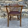 Edwardian Oak Captains Chair. Image 6