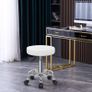PU Leather Round Rolling Stool with Foot Rest Swivel Height Adjustment Spa Drafting Salon Tattoo Work Office Massage Stools Task Chair Small Image 3