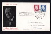 1957 Ireland Centenary of the birth of John Redmond (Leader of Irish Parliamentary Party) Commemorative Stamps Illustrated with photo of Redmond First Day Cover (FDC) with Baile Atha Cliath (Dublin) cancel