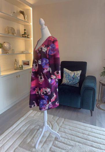 Ladies Purple and Pink Midi Dress by Nissa