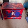 Childrens spraypainted chest/ blanket box & table and chair Image 2