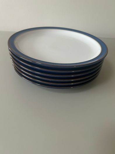 Denby - Imperial Blue - 6 dinner plates