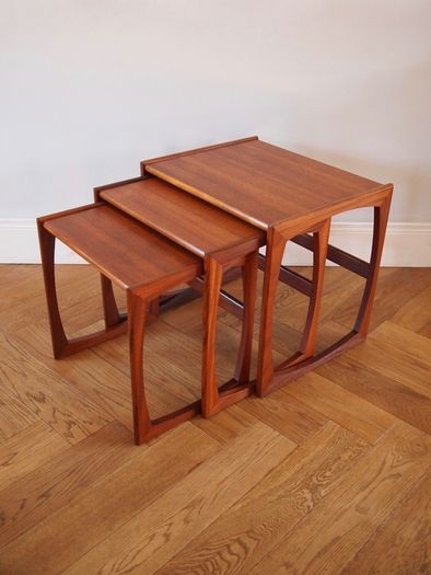 G Plan Quadrille Teak Nest of Tables Mid Century Vintage Retro