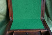 Antique 1800s Wood Folding Portable Travel Writing Lap Desk Campaign Box Case Key