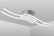 LED Ceiling Light, Elegant Curved Design Ceiling Lights, 4 Built-in LED Boards, 24W 2.000 Lumen, Neutral White Light 4000K, Modern Ceiling Fixture for Living Rooms
