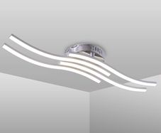 LED Ceiling Light, Elegant Curved Design Ceiling Lights, 4 Built-in LED Boards, 24W 2.000 Lumen, Neutral White Light 4000K, Modern Ceiling Fixture for Living Rooms