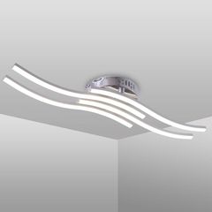 LED Ceiling Light, Elegant Curved Design Ceiling Lights, 4 Built-in LED Boards, 24W 2.000 Lumen, Neutral White Light 4000K, Modern Ceiling Fixture for Living Rooms