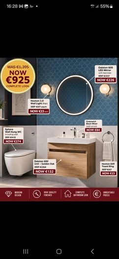 Britton Complete Bathroom Package Massive Sale
