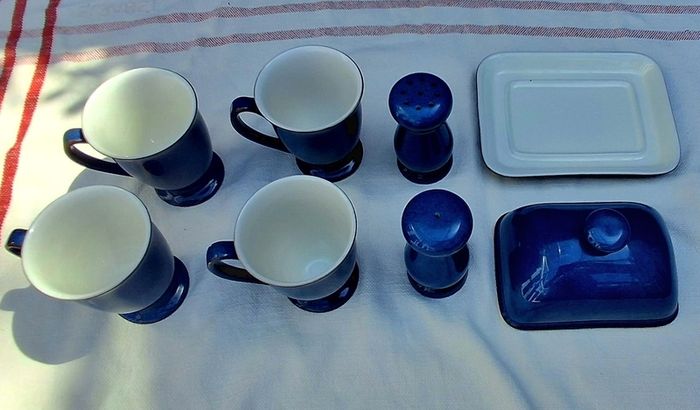 60 Piece Denby Boston Blue Dinner Set