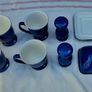 60 Piece Denby Boston Blue Dinner Set Image 8