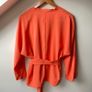 Marc Cain Coral Orange Belted Kimono Jacket Size 5 (L / UK 16) Image 4
