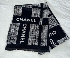 Faux Chanel Black & White Scarf
