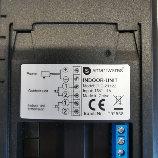 Smartwares replacement indoor unit for intercom system
