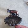 Romulus and Remus Brass / bronze  Figurine With Shell Dish as trinket dish / or ashtray. Image 4