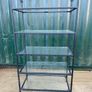 3 Large Black Steel Glass Shelf Shop Display Units Image 2