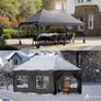 3mx6m Pop Up Gazebo with 6 Removable Sidewalls & 6 Weight Bags, Carry Bag Included - Marquee Garden Party Tent Outdoor, Waterproof, Anti-UV, Ideal for Camping, Festivals and Weddings, Grey Image 3