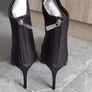beautiful rhinestones zip front black boots size 41 Sergio todzi Image 6