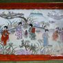 Antique Nippon Japanese Hand Painted Geisha Rectangular Plate 11" x  6,5" Image 2