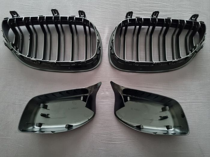 BMW 5 Series E60 E61 Kidney Grilles & Mirror Covers Set Brand New