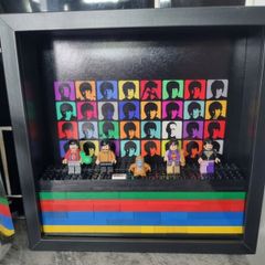 The Beatles framed lego display