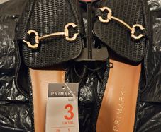 Primark Black Mule Loafers BNWT