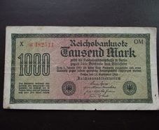 Germany. Reichsbanknote. 1000 Mark (15.9.1922)