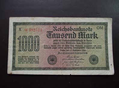 Germany. Reichsbanknote. 1000 Mark (15.9.1922)
