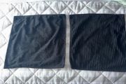 2 black cushion covers
