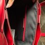Zara Red Faux Leather Tote handbag Size M Image 9