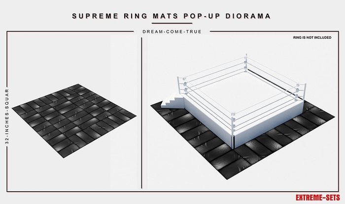 WWE AEW Wrestling Ring Mat Diorama 3 Pack Extreme Sets
