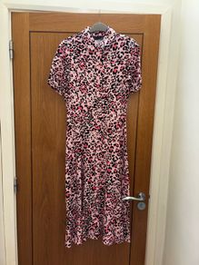 Marks and Spencer pink leopard print dress
