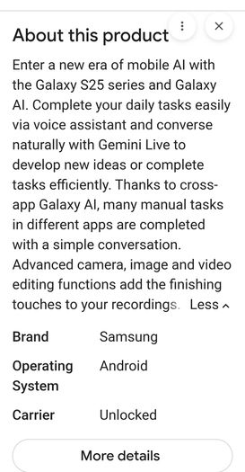 Samsung galaxy s25 Ai phone