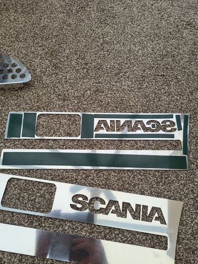 Scania R Series Truck Lorry Enhancements For Footsteps And Upper Grill Polished Steel Decorations(GAR)