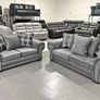 Verona Beige & Grey Scatter & Fullback Cushions Sofa Image 9