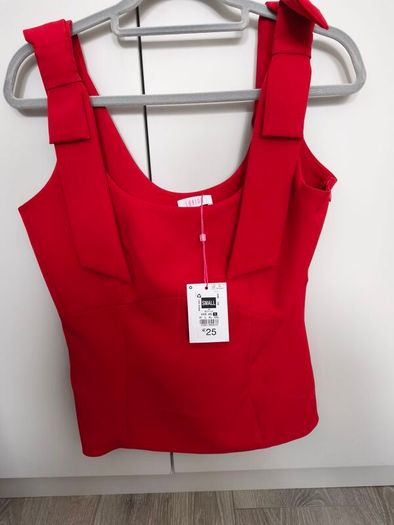 Savida red blouse S new