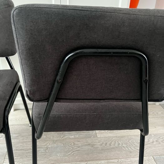 Made Knox dining chairs in grey x 2