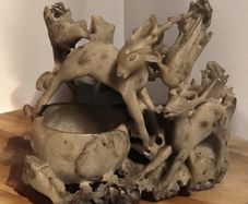 Collection of Three Vintage and Antique Chinese Hand Carved Soapstone Sculptures